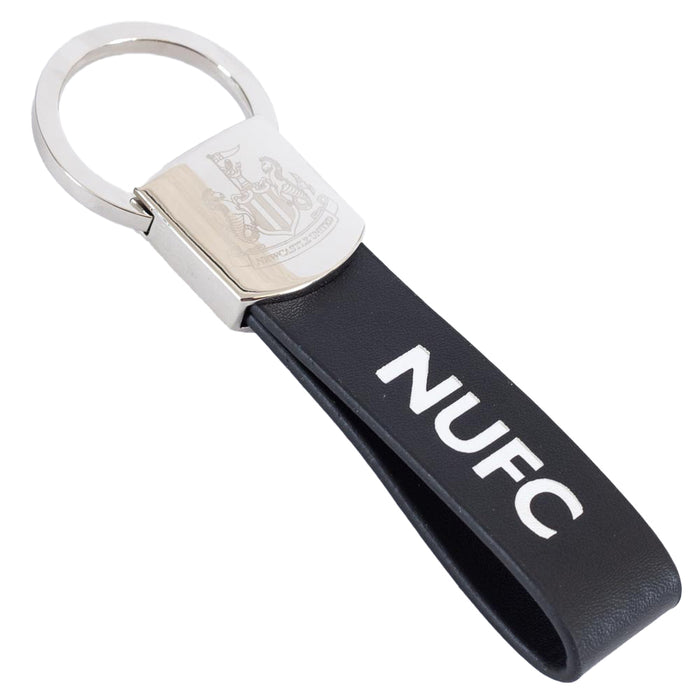 Newcastle United FC Leather Strap Keyring