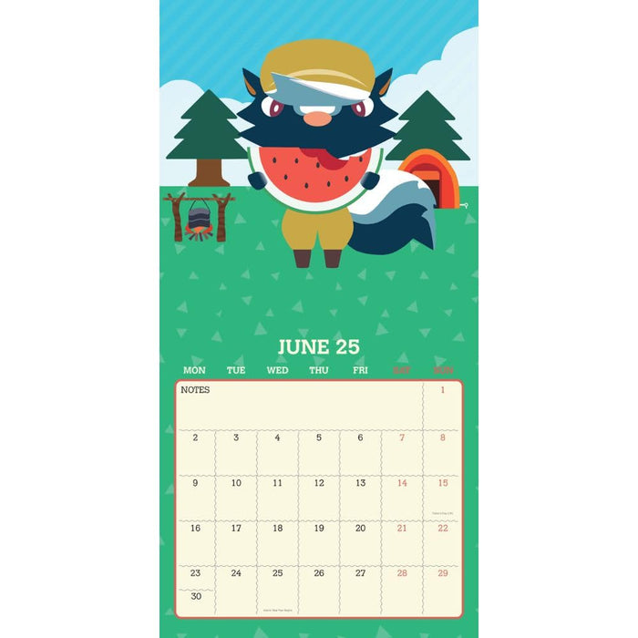 Animal Crossing Square Calendar 2025