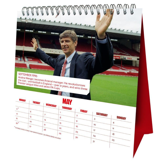 Arsenal FC Desktop Calendar 2025