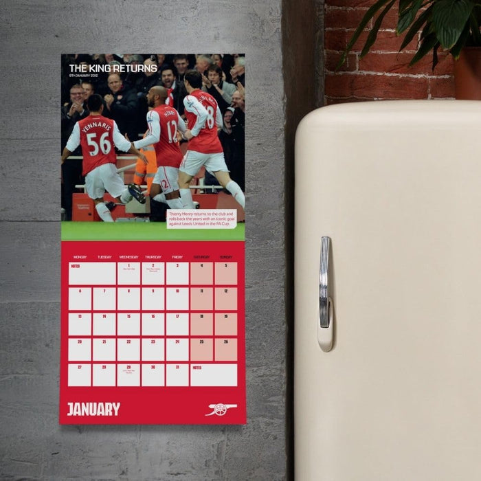 Arsenal FC Legends Square Calendar 2025