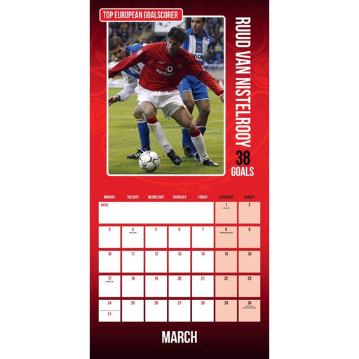 Manchester United FC Legends Square Calendar 2025