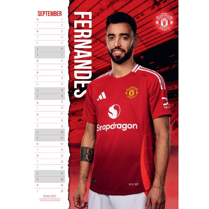 Manchester United FC A3 Calendar 2025