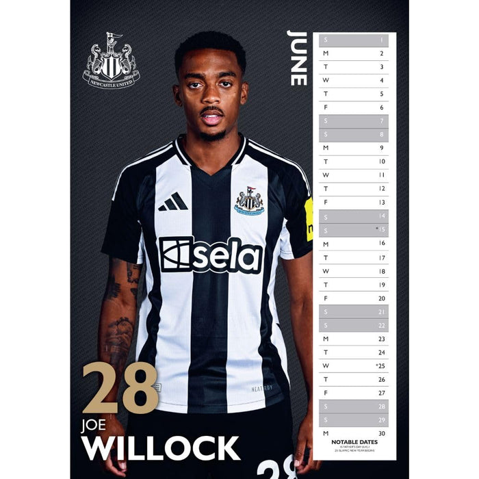 Newcastle United FC A3 Calendar 2025