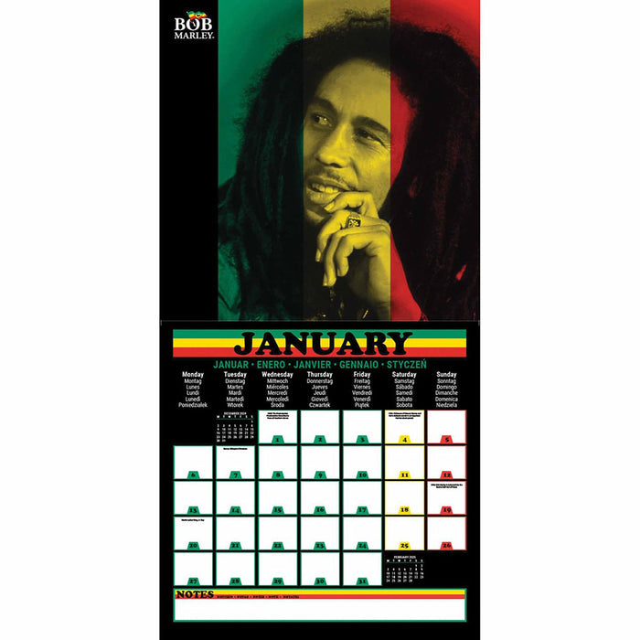 Bob Marley Square Calendar 2025