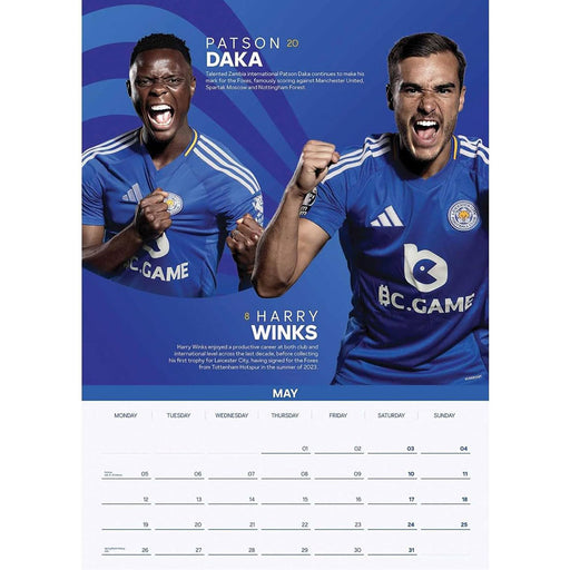 Leicester City FC A3 Calendar 2025