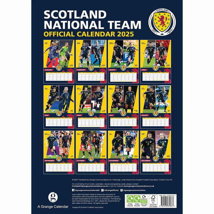 Scottish FA A3 Calendar 2025