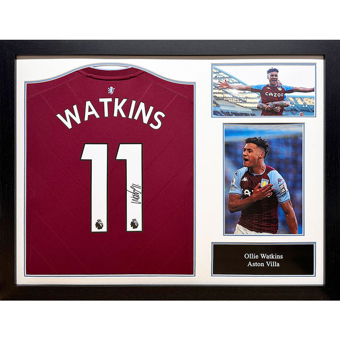 Aston Villa FC Watkins Signed Shirt (Framed)