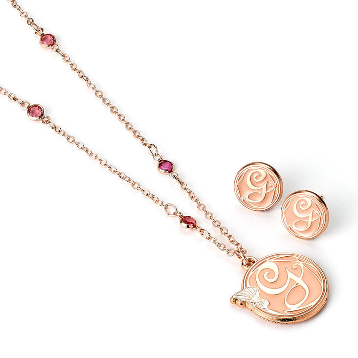 Wicked Rose Gold Plated Glinda Necklace & Earrings