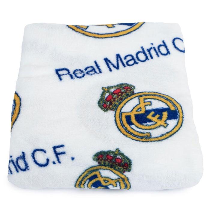 Real Madrid FC Multi Crest Fleece Blanket