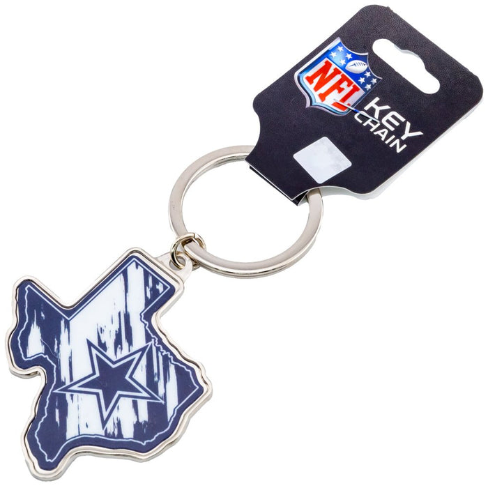 Dallas Cowboys State Shape Keyring - Excellent Pick