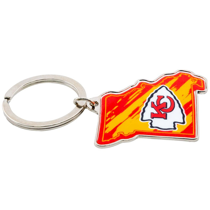 Kansas City Chiefs State Shape Keyring - Excellent Pick