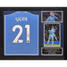 Manchester City FC David Silva Signed Shirt (Framed) - Excellent Pick