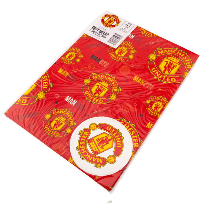 Manchester United FC Text Gift Wrap - Excellent Pick