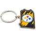 Pittsburgh Steelers State Shape Keyring - Excellent Pick