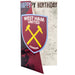 West Ham United FC Crest Birthday Card - Excellent Pick