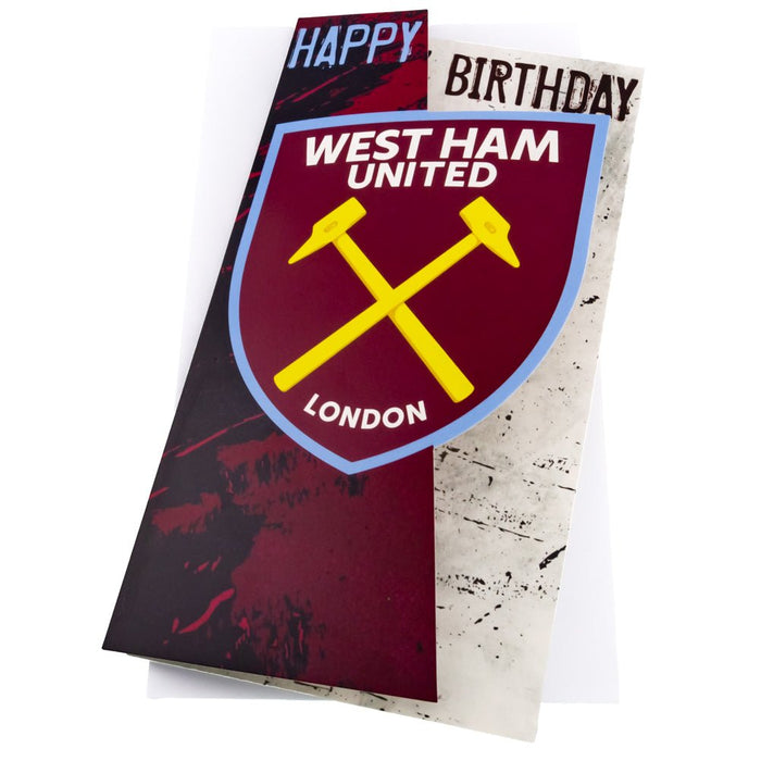 West Ham United FC Crest Birthday Card - Excellent Pick