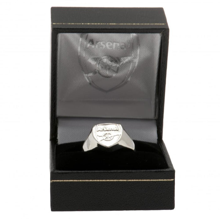 Arsenal FC Silver Plated Crest Ring Medium - Excellent Pick