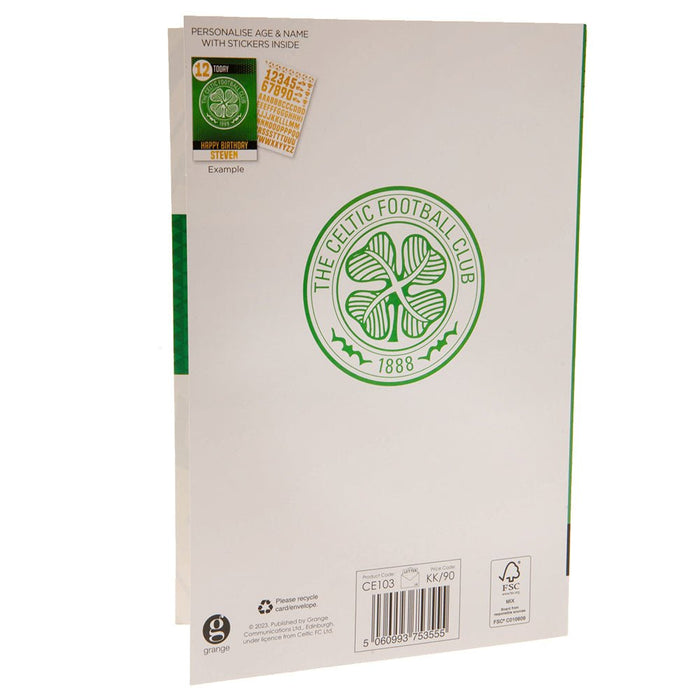 Celtic FC Birthday Card With Stickers - Excellent Pick
