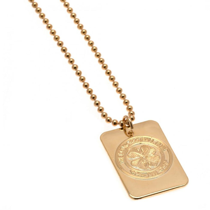 Celtic FC Gold Plated Dog Tag & Chain - Excellent Pick