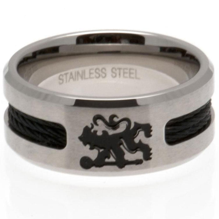 Chelsea FC Black Inlay Ring Small - Excellent Pick