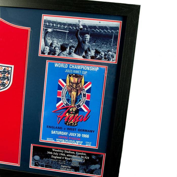 England FA Sir Geoff Hurst Signed Shirt (Framed) - Excellent Pick