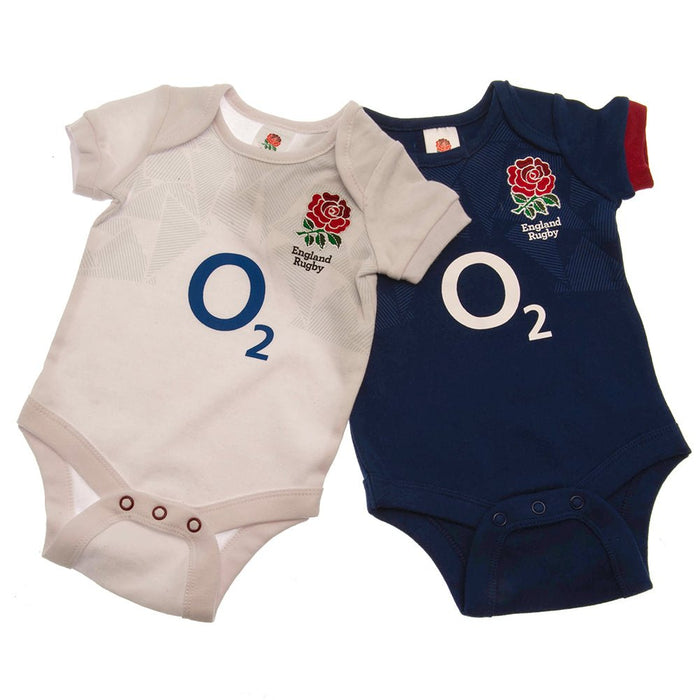 England RFU 2 Pack Bodysuit 9/12 mths PC - Excellent Pick