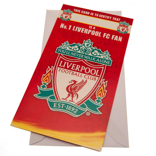 Liverpool FC Birthday Card No 1 Fan - Excellent Pick