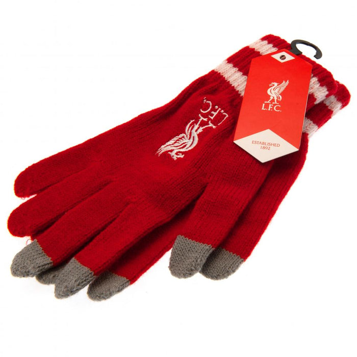 Liverpool FC Touchscreen Knitted Gloves Youths RD - Excellent Pick