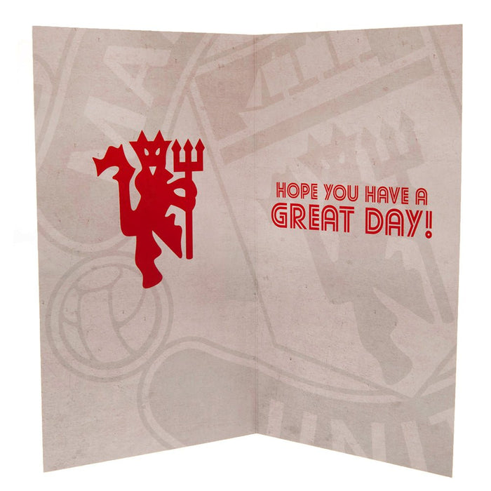 Manchester United FC Birthday Card Retro - Excellent Pick