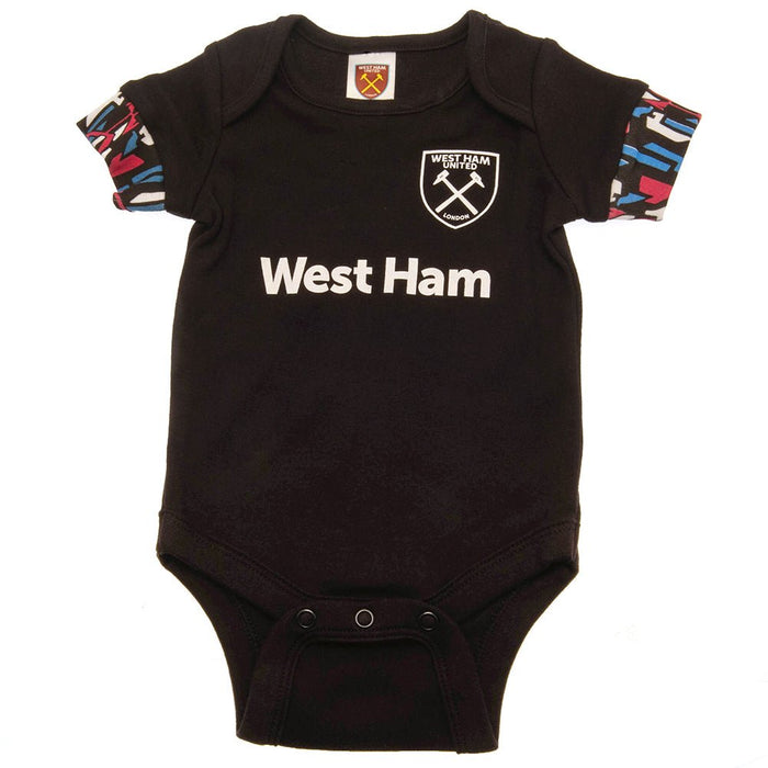 West Ham United FC 2 Pack Bodysuit 3-6 Mths ST - Excellent Pick