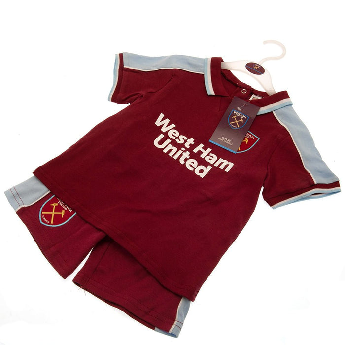 West Ham United FC Shirt & Short Set 6-9 Mths CS - Excellent Pick