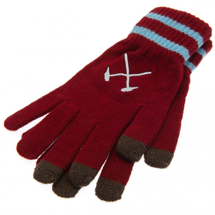 West Ham United FC Touchscreen Knitted Gloves Youths - Excellent Pick